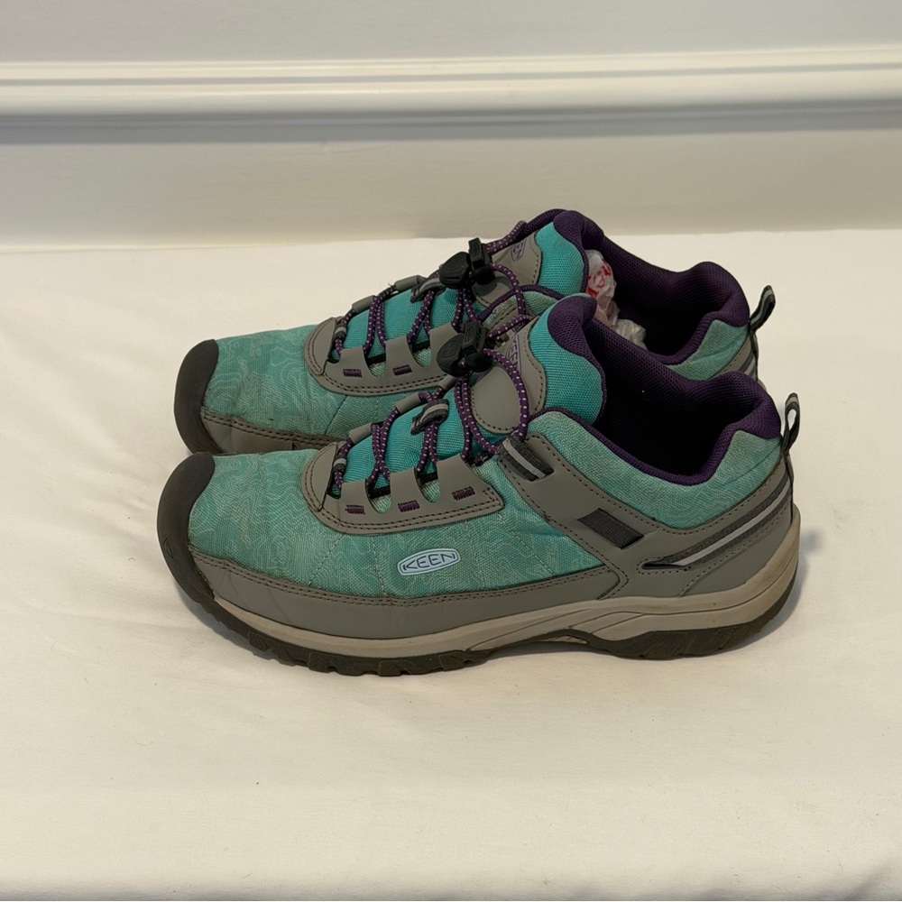 Keen Big Kid's Targhee Sport Vent Hiking Shoes Size 5 Waterfall/Vapor